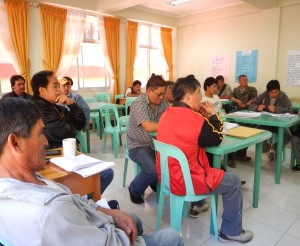Barangay DRRM committee representatives were able to review and update their contingency plans for 2014