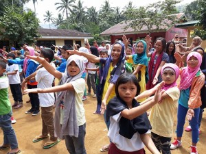 Children dance and play during Psychosocial Support Sessions facilitated by the CFSI PSEP Team.  