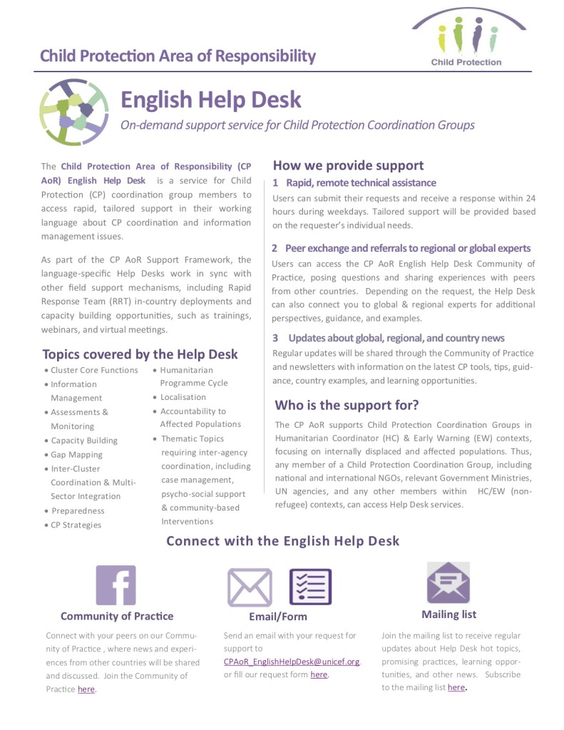 CP AoR English Help Desk Flyer