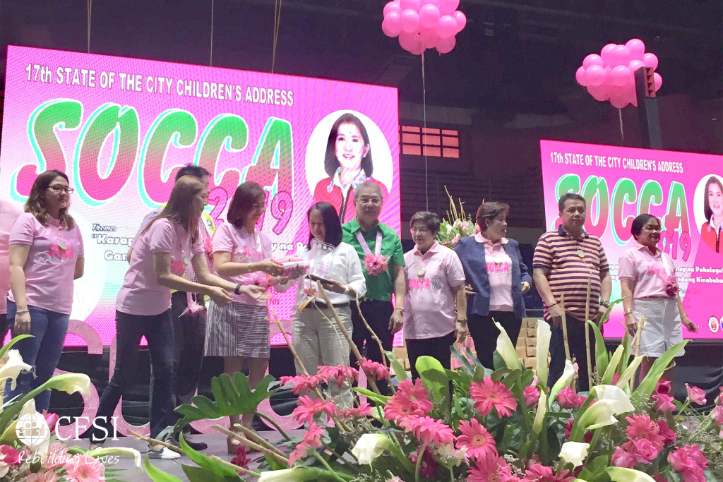 “17th Pasay City State of the City Children’s Address” held last 14 November 2019 at Cuneta Astrodome. CFSI receives the plaque of recognition from the City Government signed by Mayor Imelda “Emi” Calixto-Rubiano.